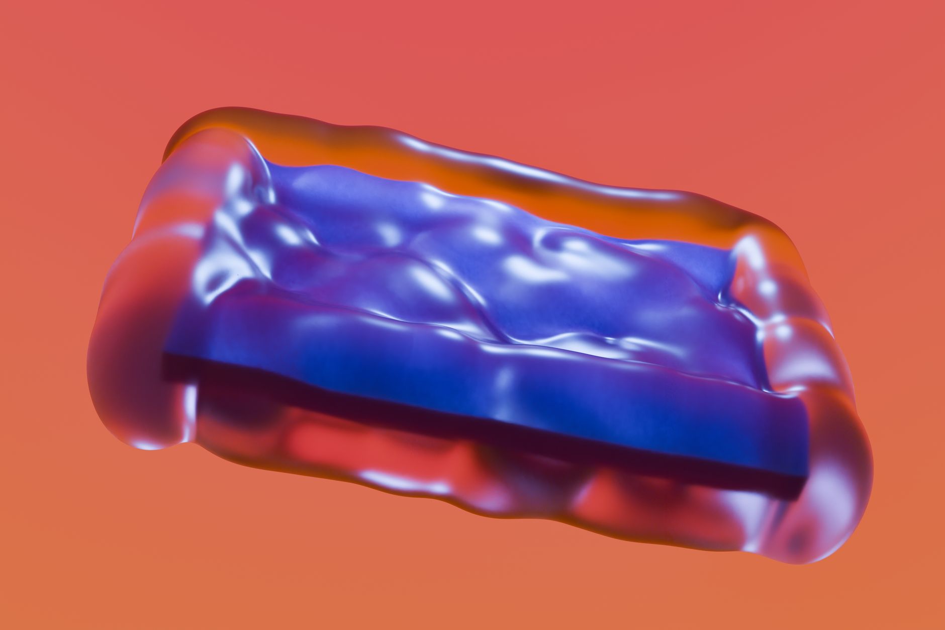 side profile of a hybrid mattress showing visible foam and coil layers